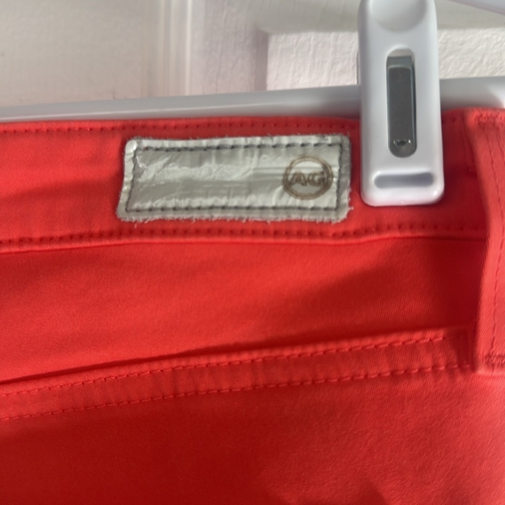 Woman’s AG Adriano Goldschmied Prima Crop Cigarette Leg Jean Coral Salmon 27R - Picture 6 of 10